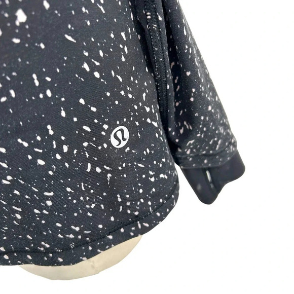 Lululemon Go The Distance 1/2‎ Zip Butterfly Texture Mink Berry Black Size 8 - Picture 4 of 7